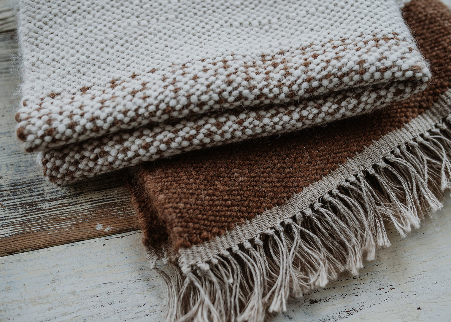 Hand Spun & Woven Reversible Alpaca/Wool Rug