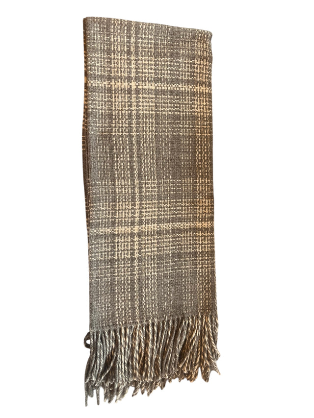 Rustic Plaid Alpaca Throw