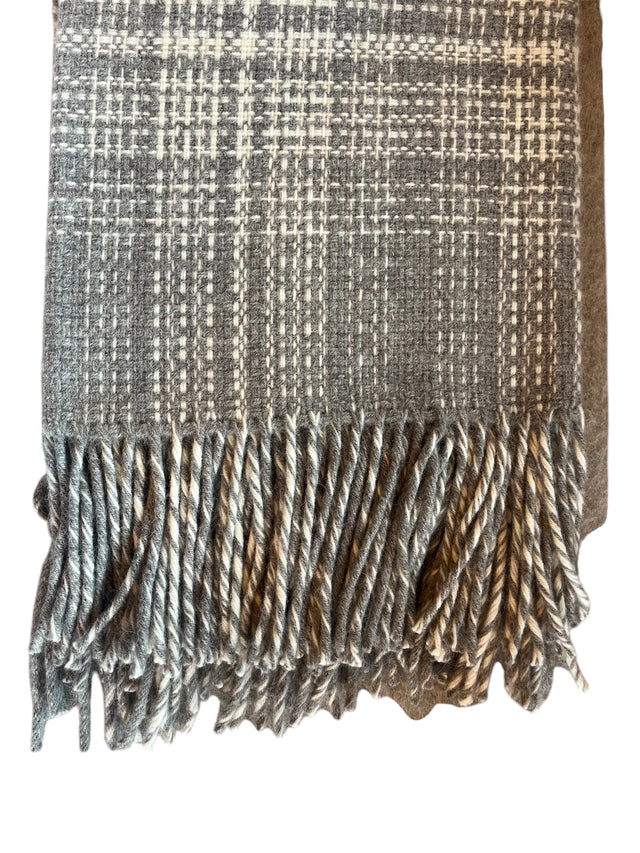 Rustic Plaid Alpaca Throw