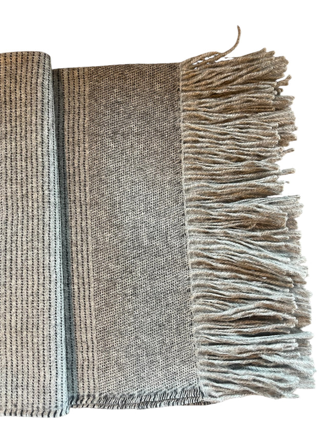 Striped Alpaca Throw