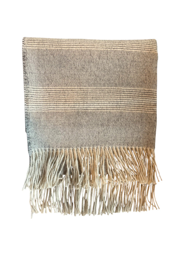 Striped Alpaca Throw