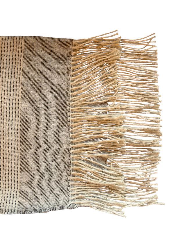 Striped Alpaca Throw