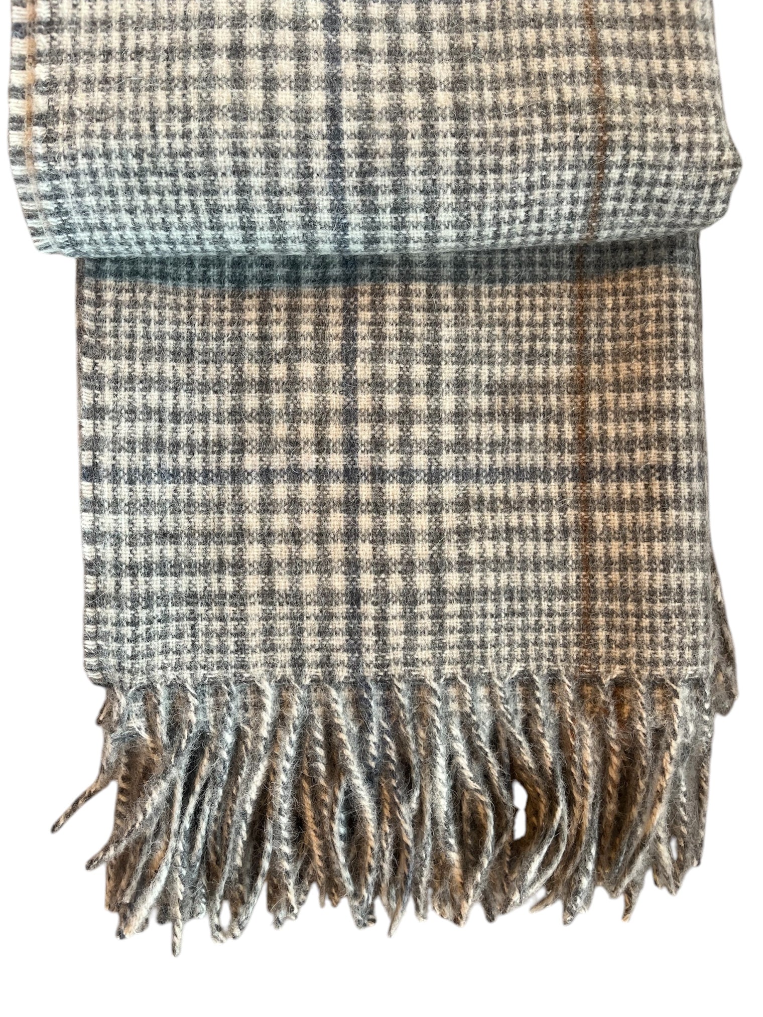 Recycled Check Large Alpaca Throw