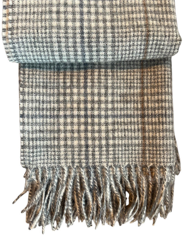 Recycled Check Large Alpaca Throw