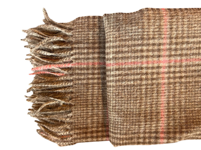 Recycled Check Large Alpaca Throw