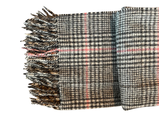 Recycled Check Large Alpaca Throw