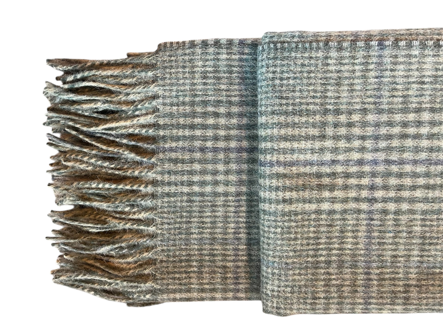 Recycled Check Large Alpaca Throw