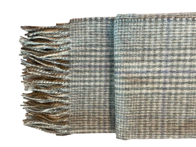 Recycled Check Large Alpaca Throw