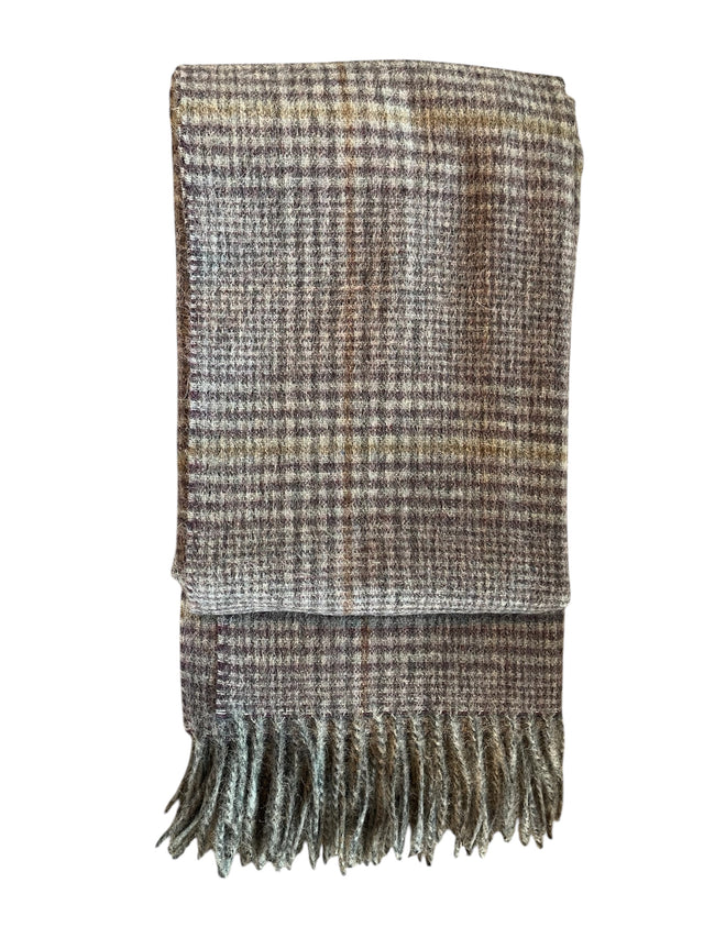 Recycled Check Large Alpaca Throw