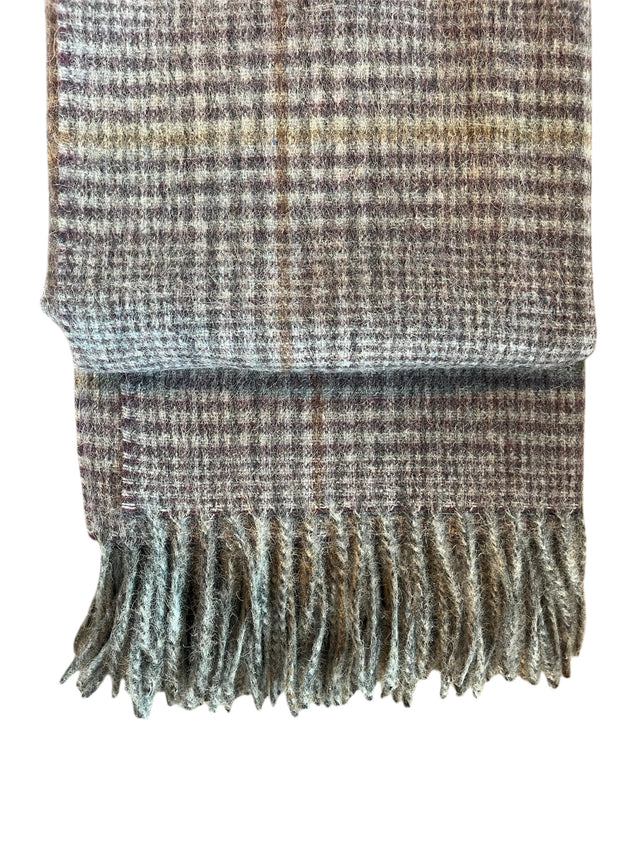 Recycled Check Large Alpaca Throw