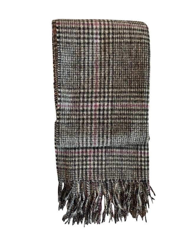 Recycled Check Large Alpaca Throw