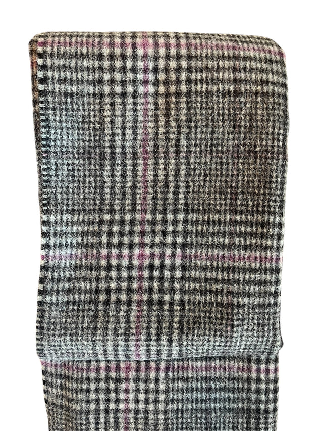 Recycled Check Large Alpaca Throw
