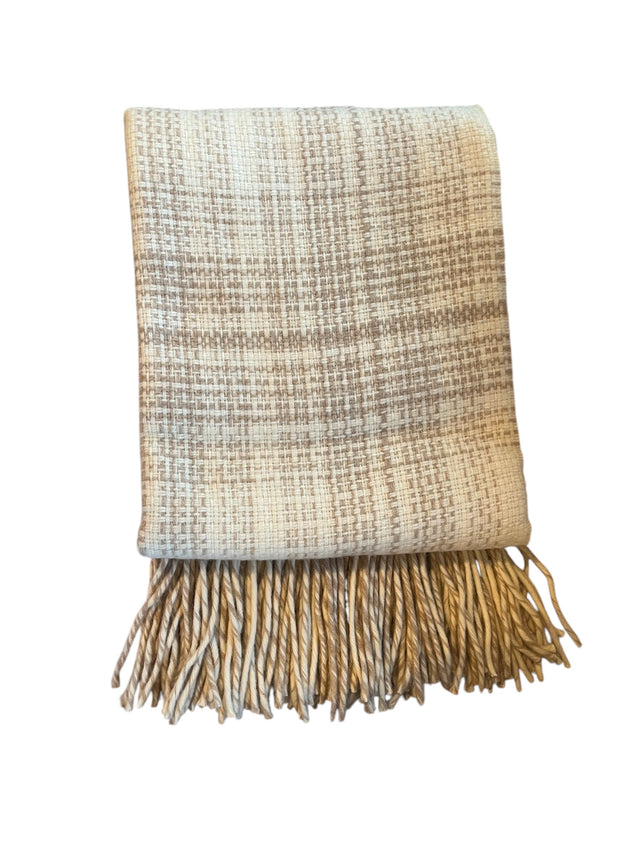 Rustic Plaid Alpaca Throw