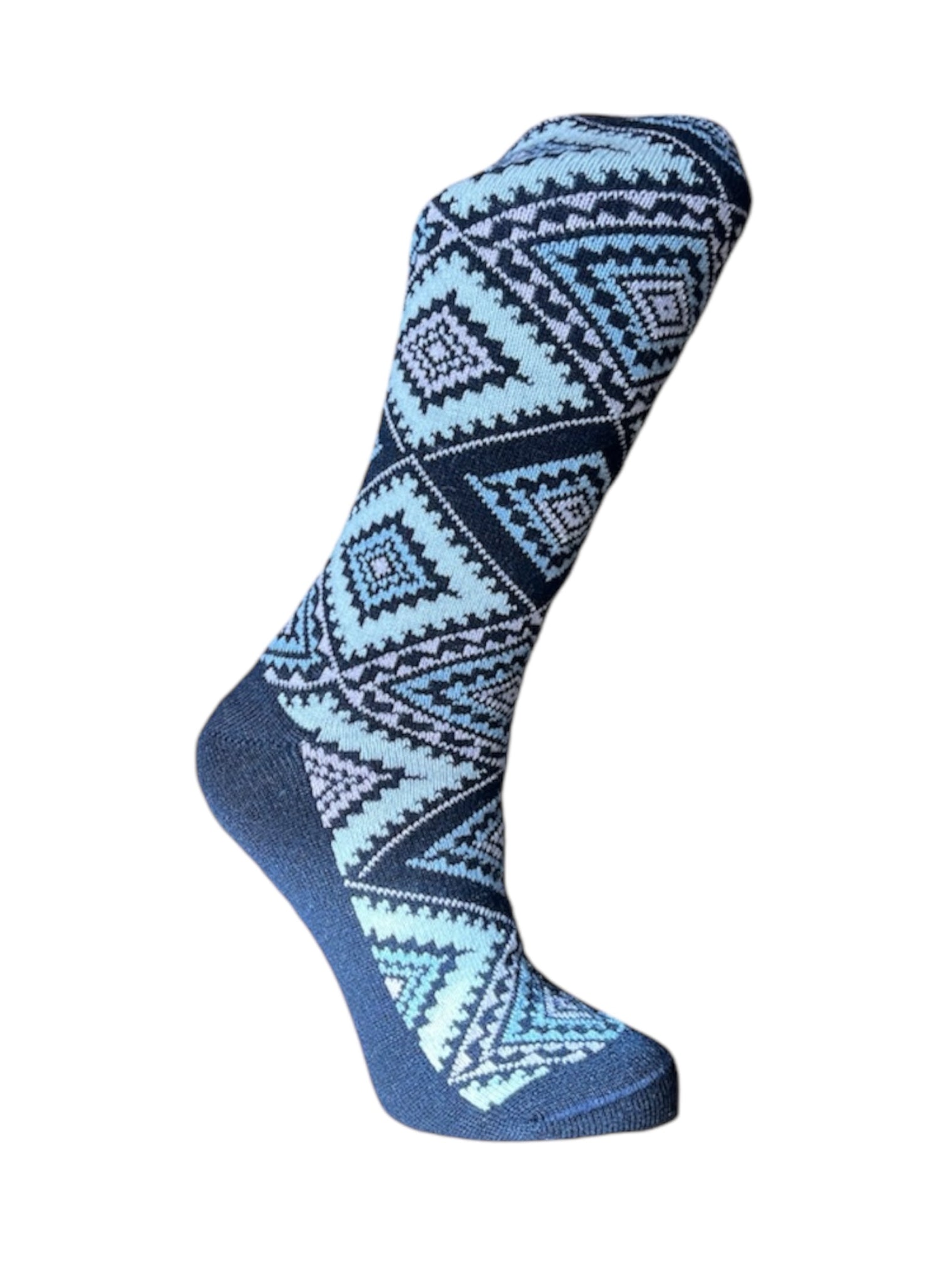 Baby Alpaca Geometric Diamond Argyle Socks