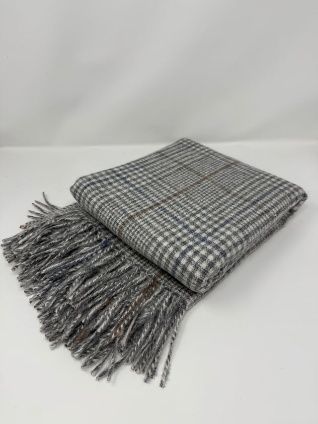 Recycled Check Large Alpaca Throw