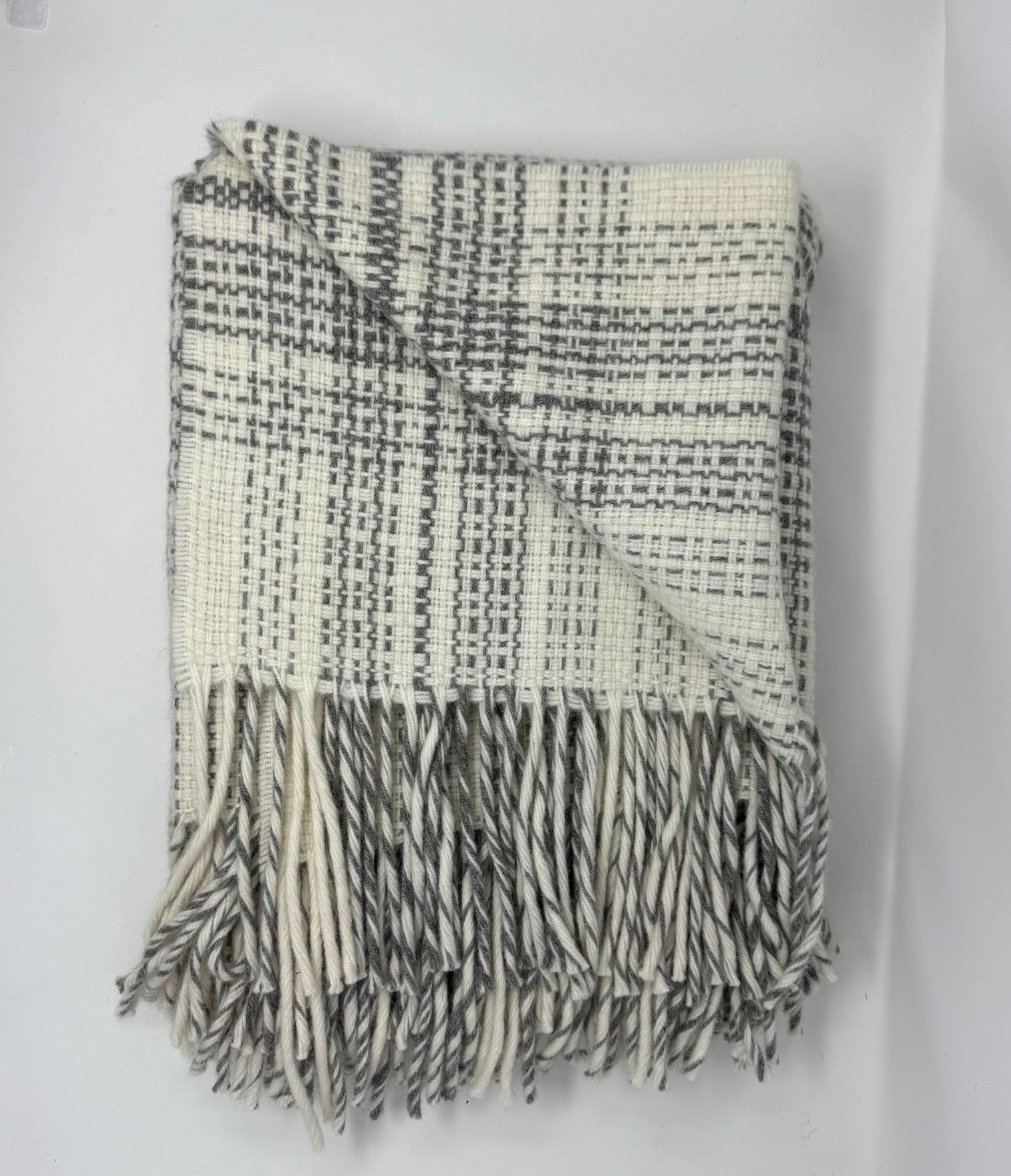 Rustic Plaid Alpaca Throw