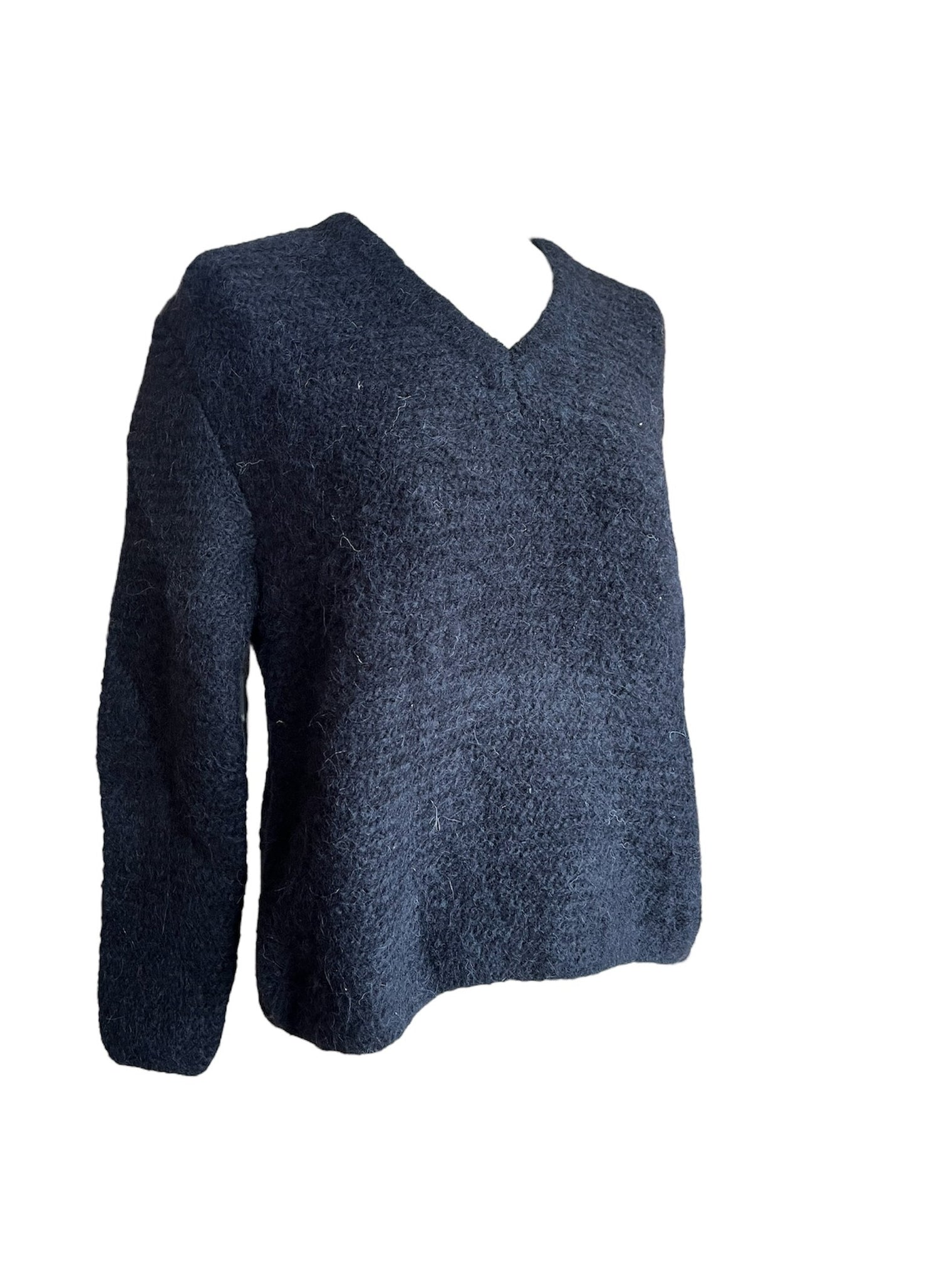 Hand Knit SW Dawn V-Neck Alpaca Sweater