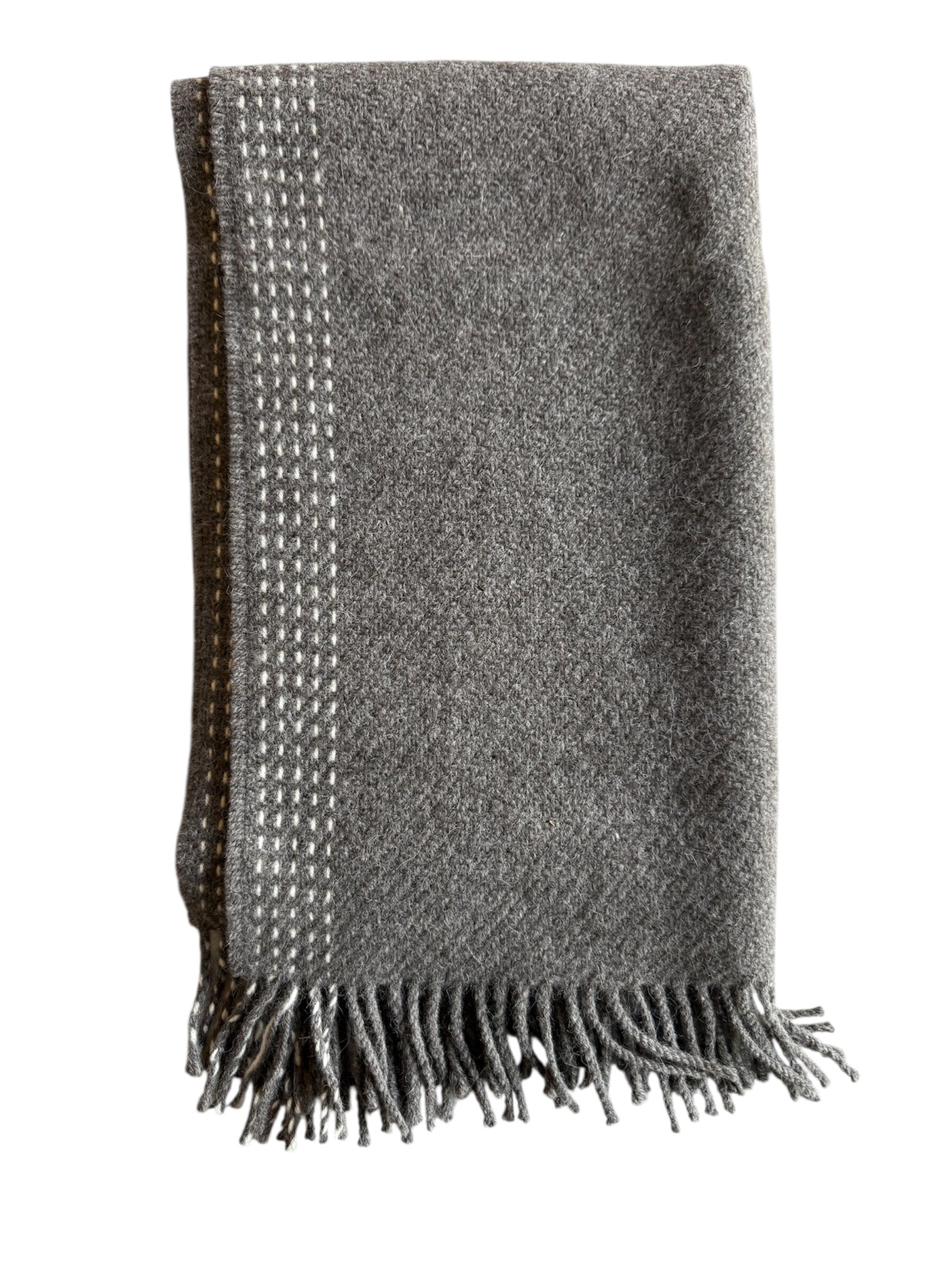 Multi Stitched ECO Scarf w/Twisted Fringes