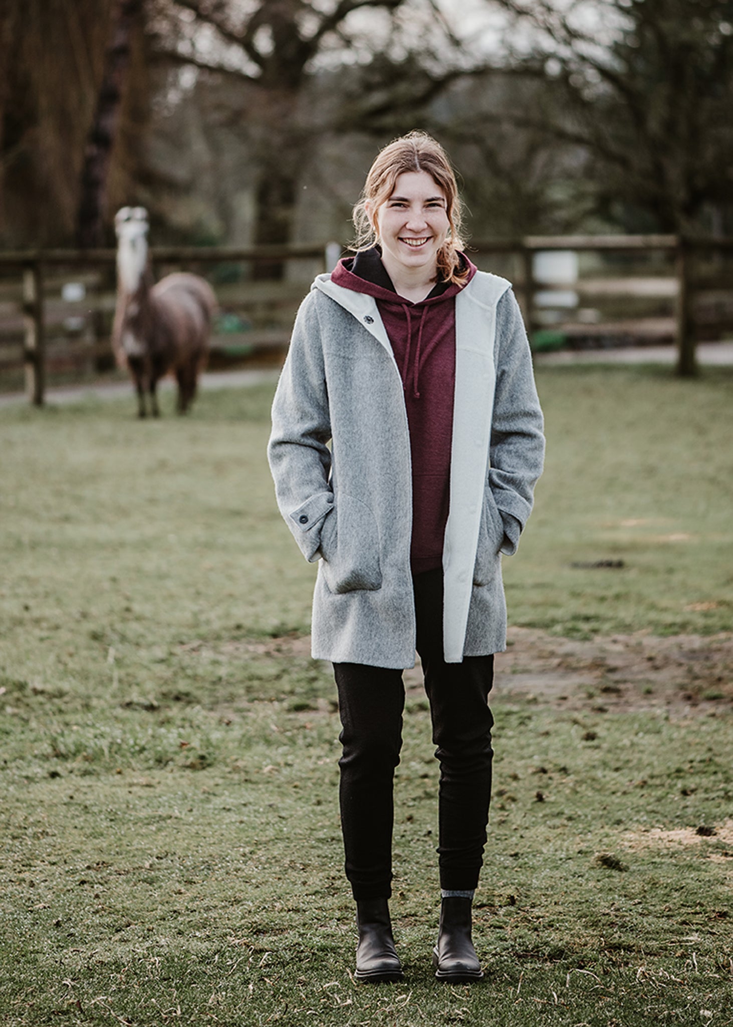 Ladies' Reversible Alpaca Coat