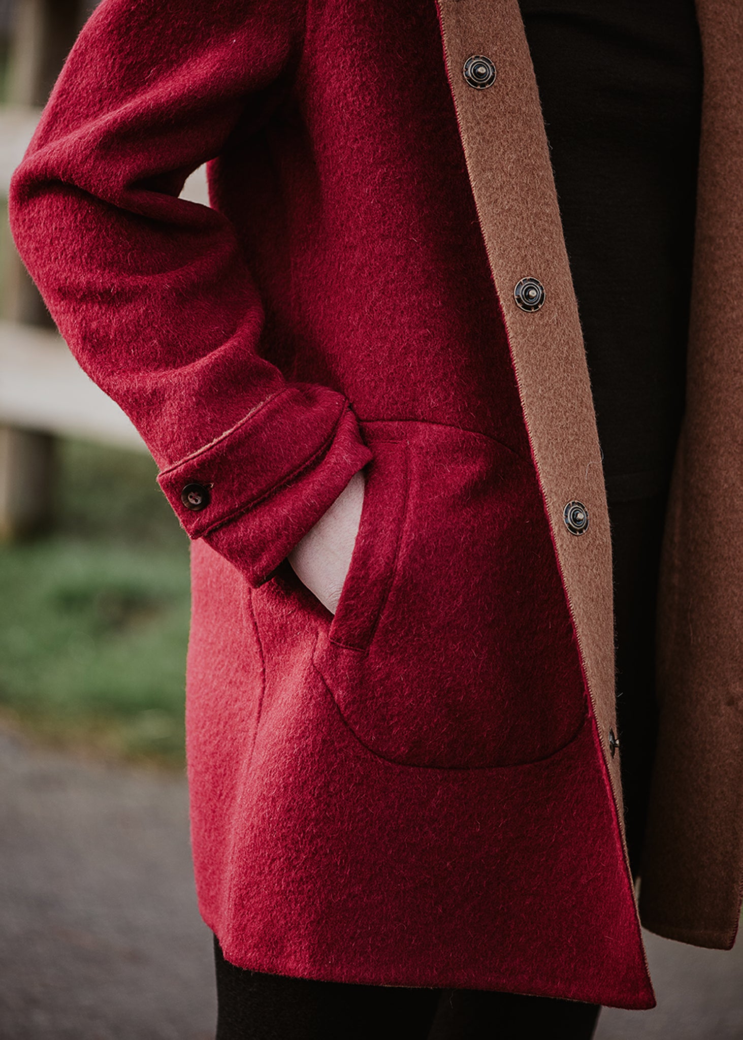 Ladies' Reversible Alpaca Coat
