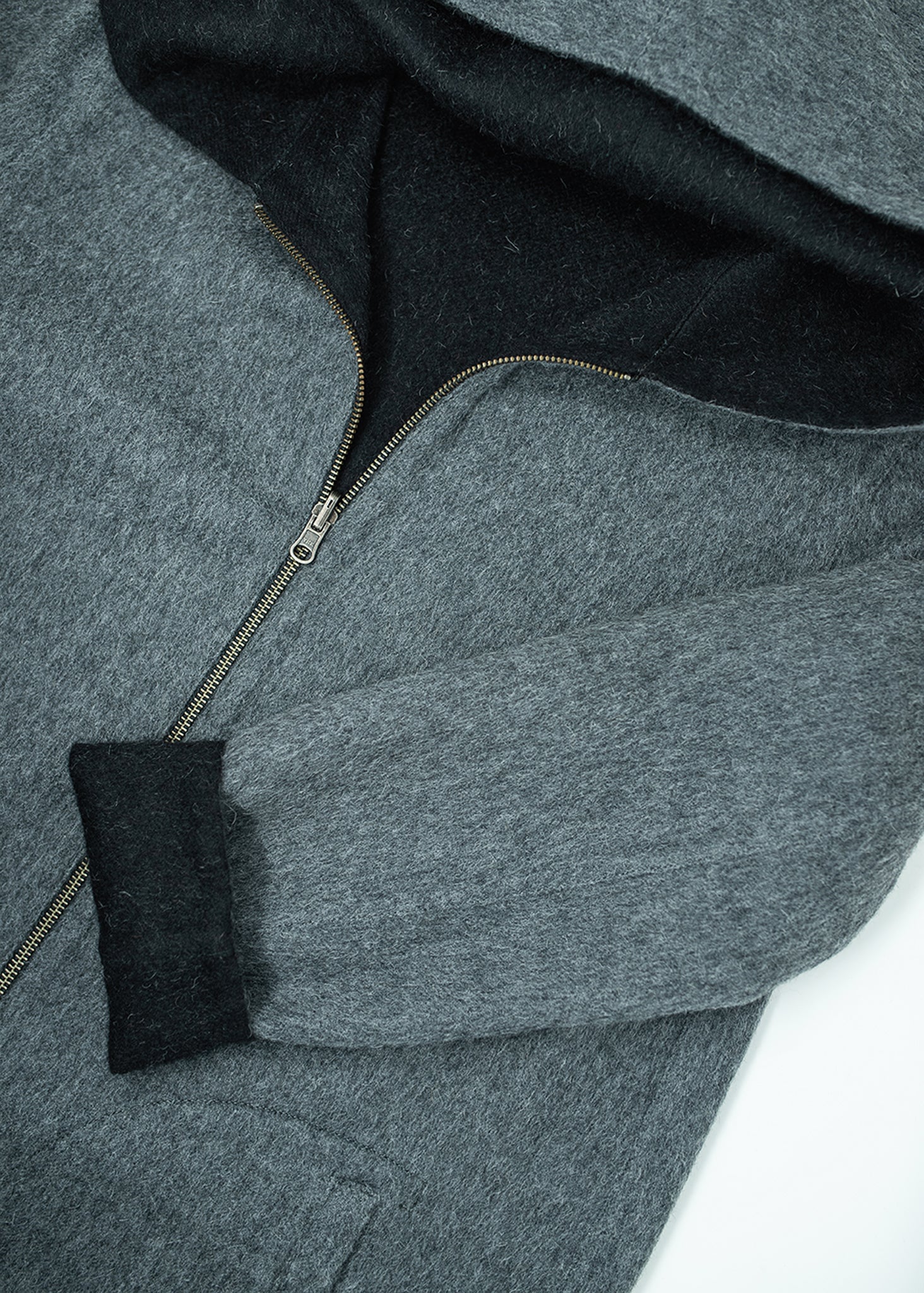 Ladies' Reversible Alpaca Coat with Zipper