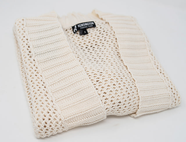 Women's Hole Knitted Cotton Cardigan