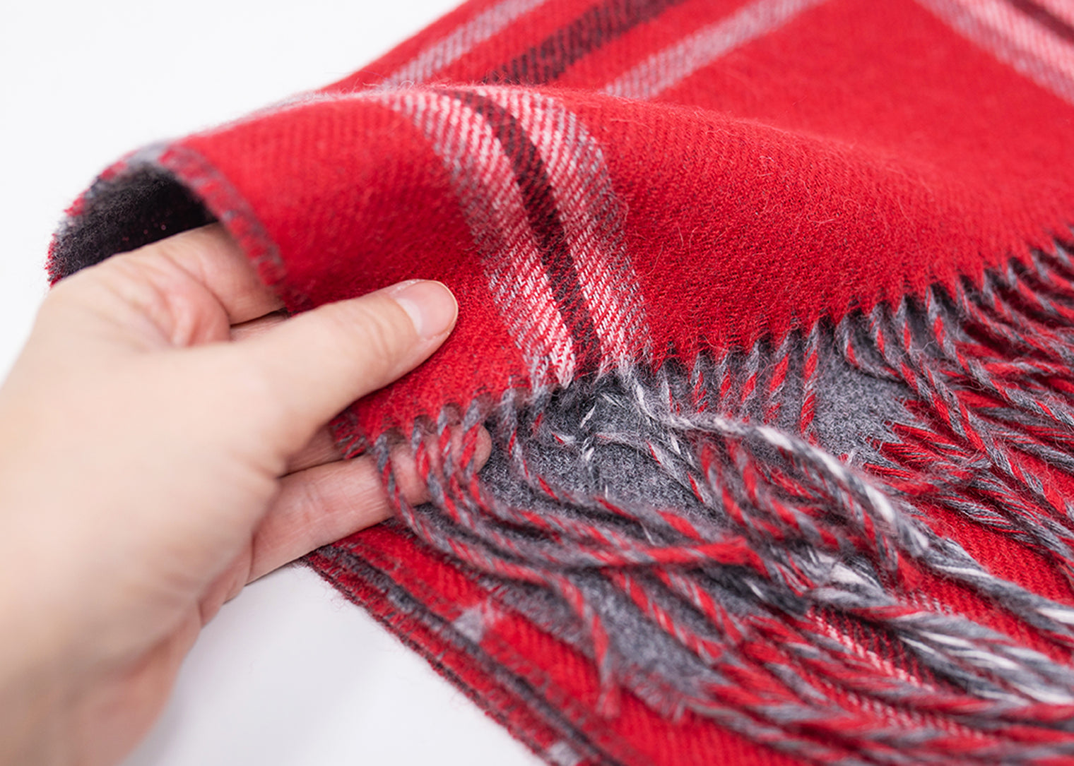 Double Faced Plaid Scarf