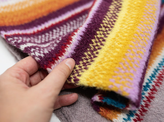 Multi-Striped Alapca Scarf