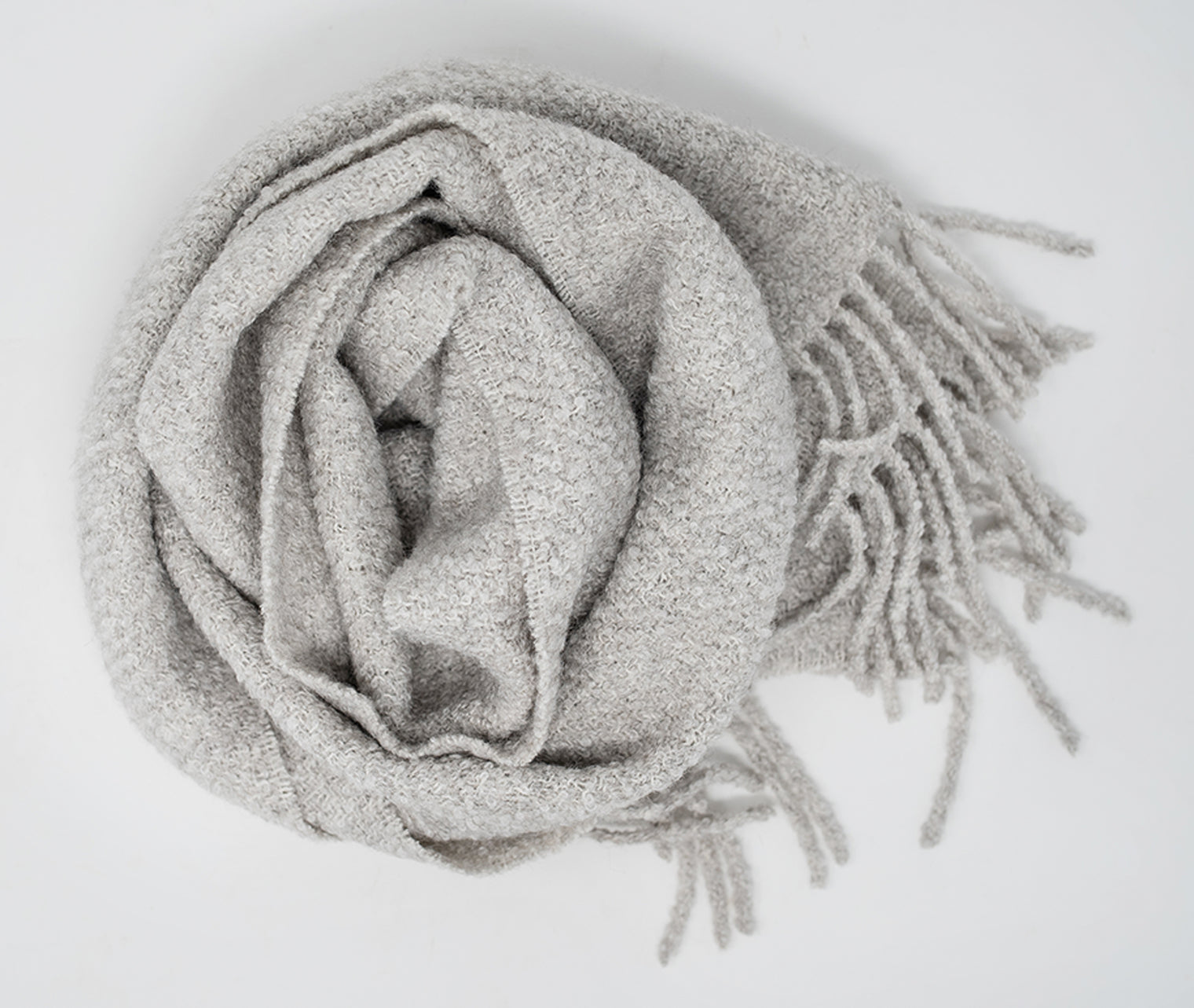 Undyed Alpaca Boucle Scarf