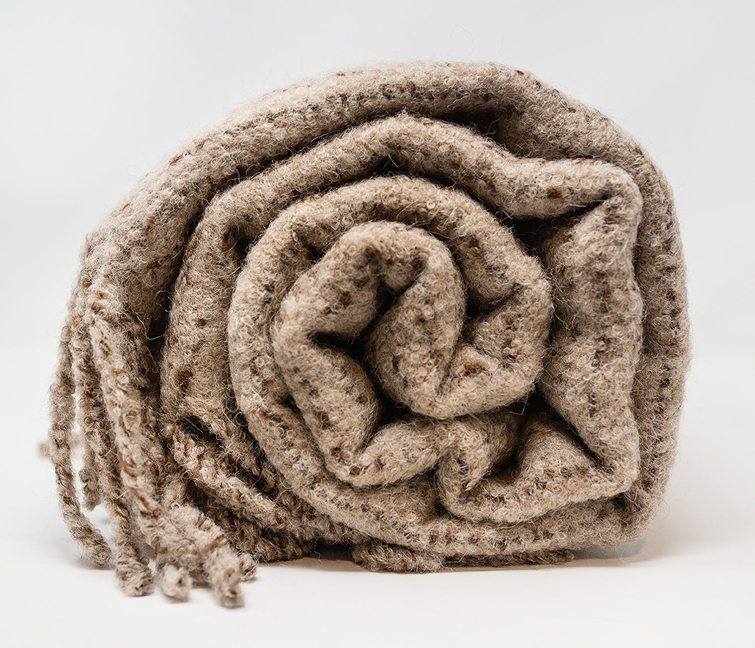 Alpaca Boucle Pinstripe Throw