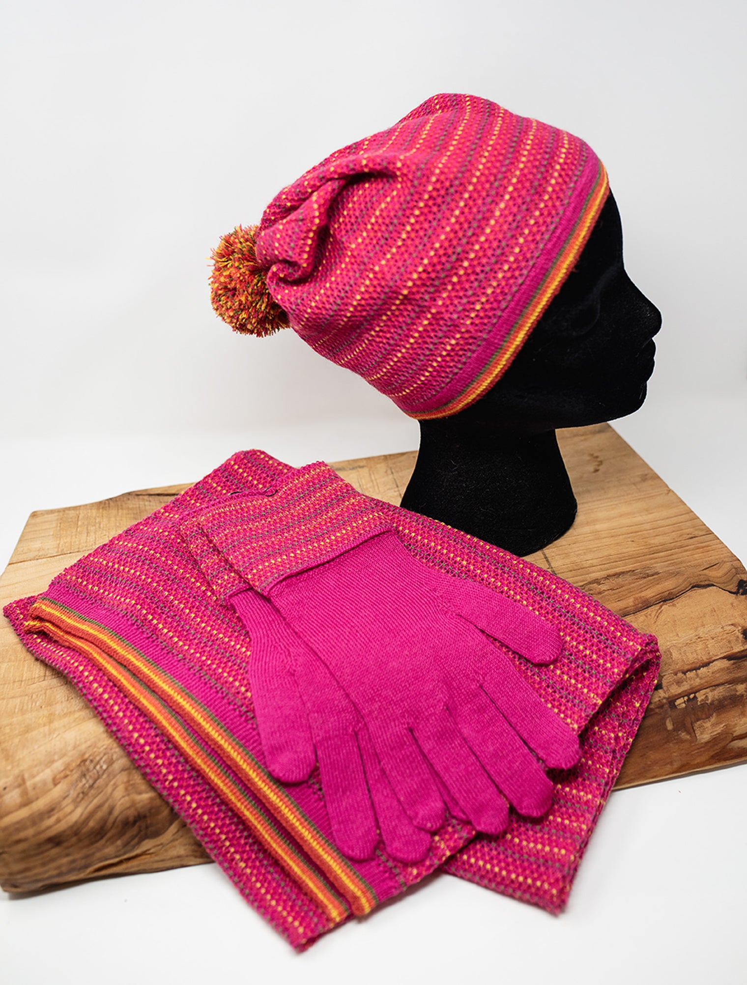 Striped Alpaca Scarf