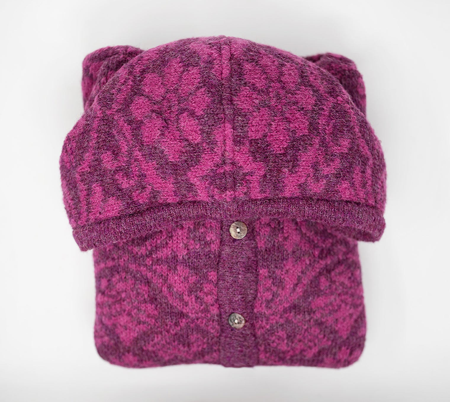 Women's Jacquard Hooded Cardigan