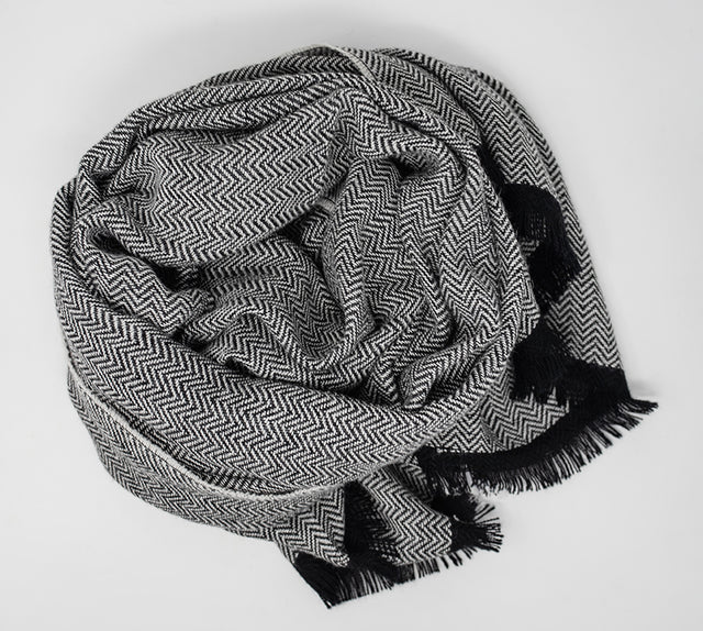 Alpaca Herringbone Shawl