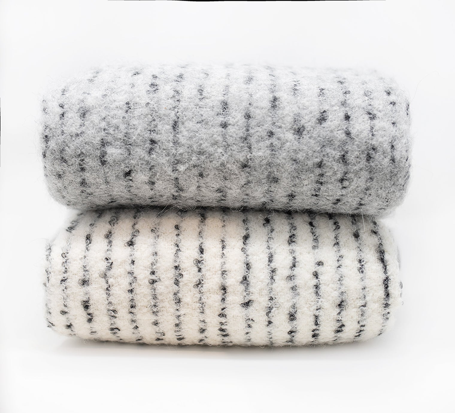 Alpaca Boucle Pinstripe Throw