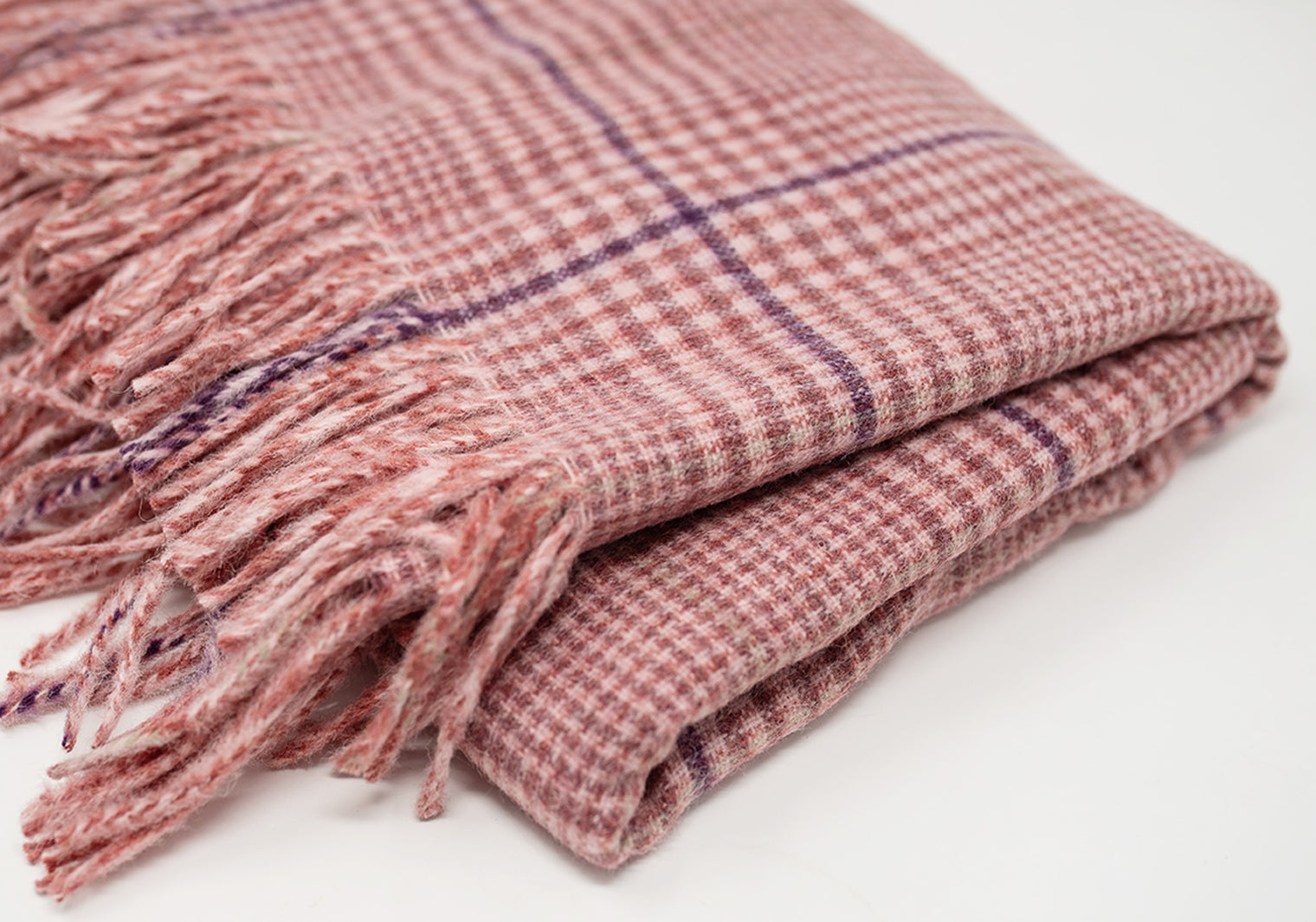 Recycled Check Large Alpaca Throw