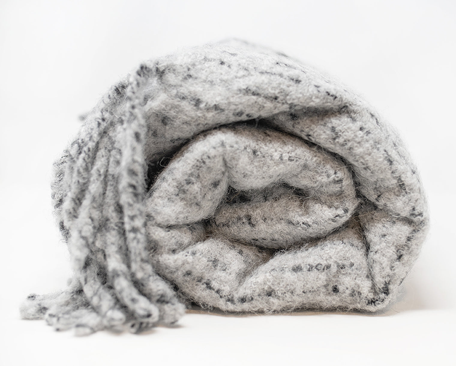 Alpaca Boucle Pinstripe Throw