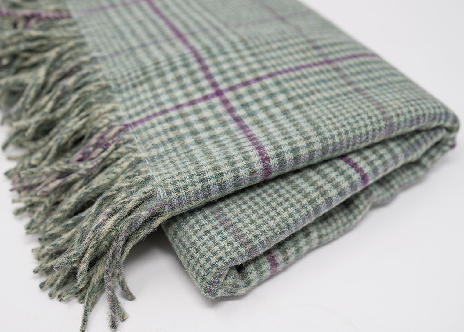 Recycled Check Large Alpaca Throw