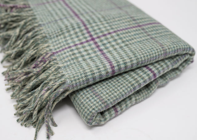 Recycled Check Large Alpaca Throw