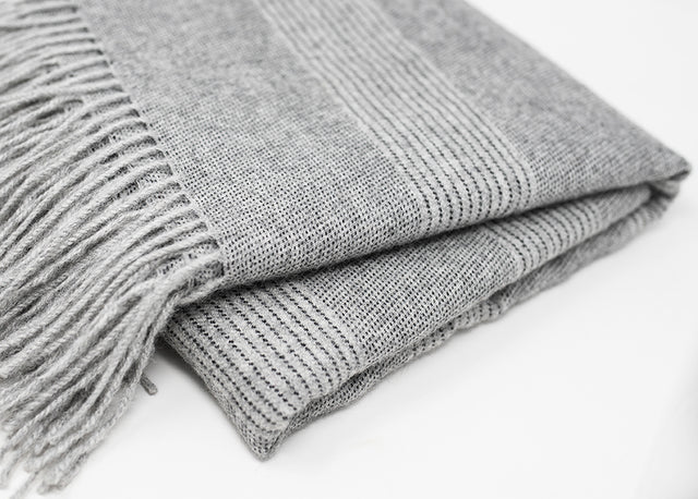 Striped Alpaca Throw