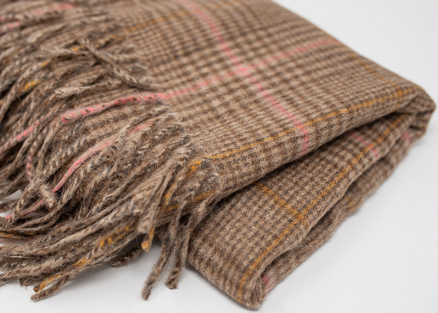 Recycled Check Large Alpaca Throw