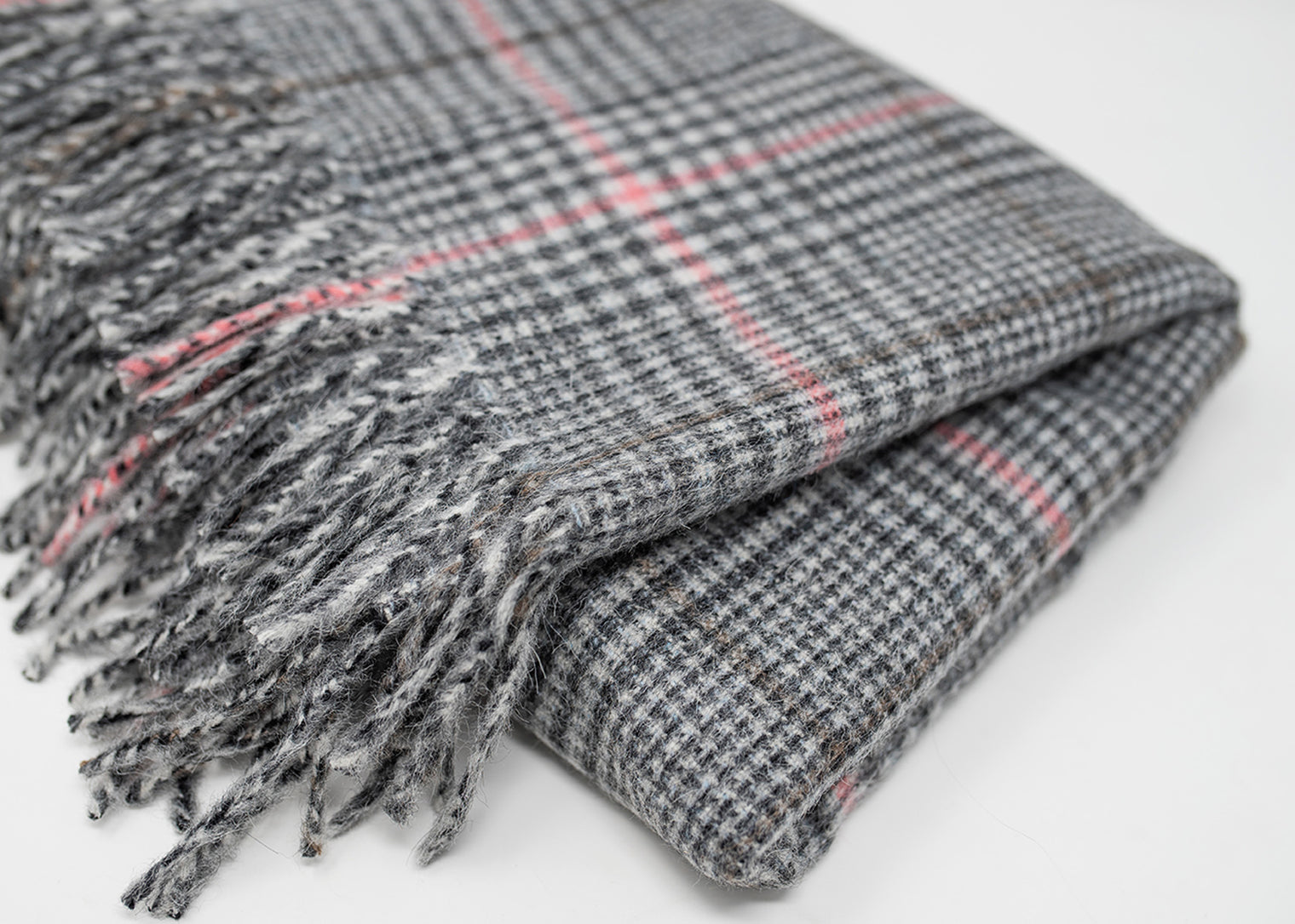 Recycled Check Large Alpaca Throw