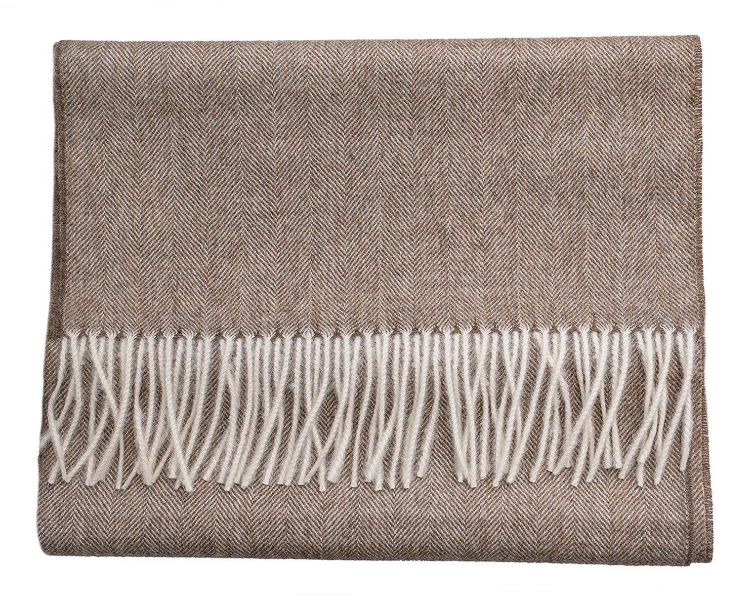 Premium Baby Alpaca Herringbone Scarf