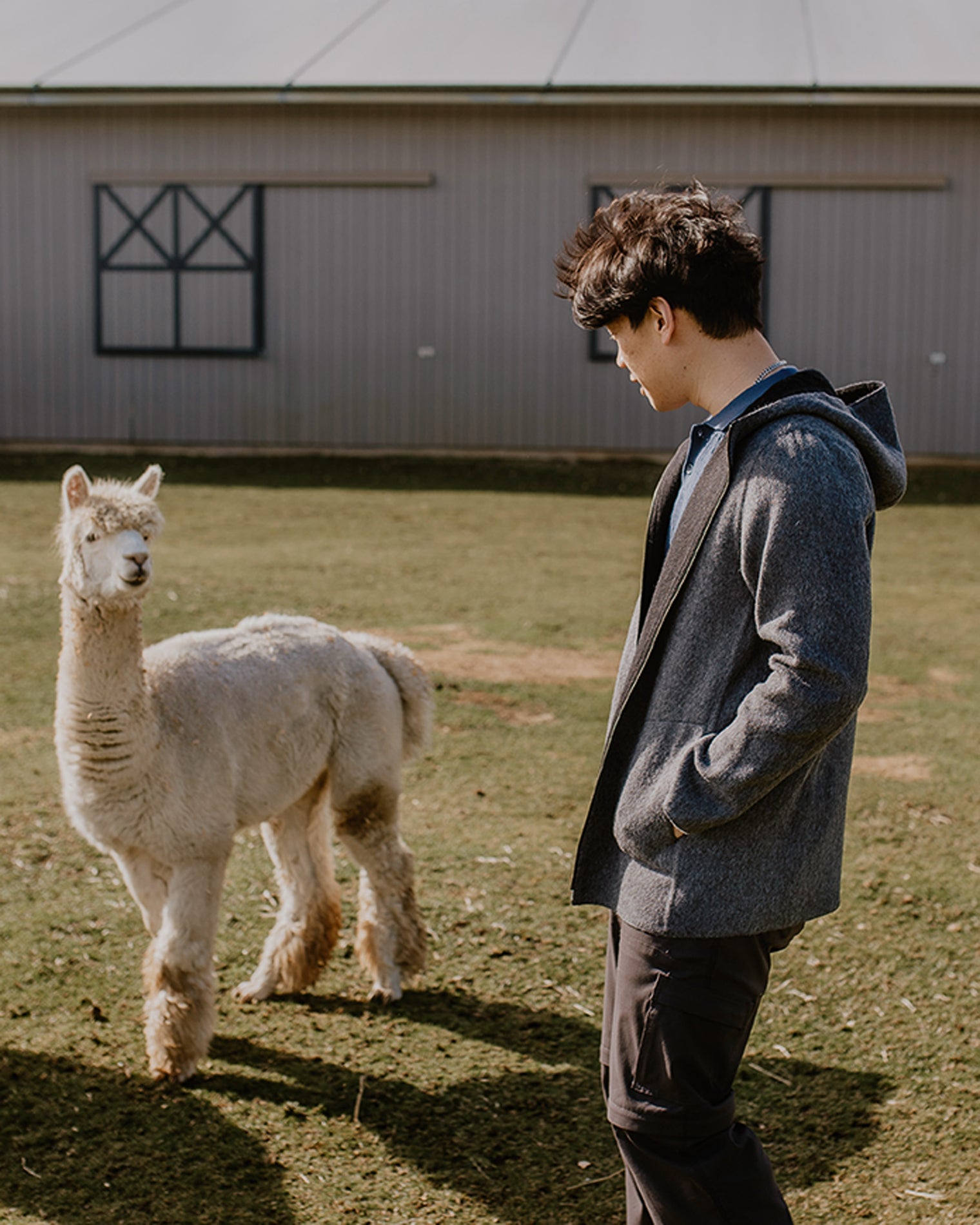 Men's Reversible Alpaca Jacket