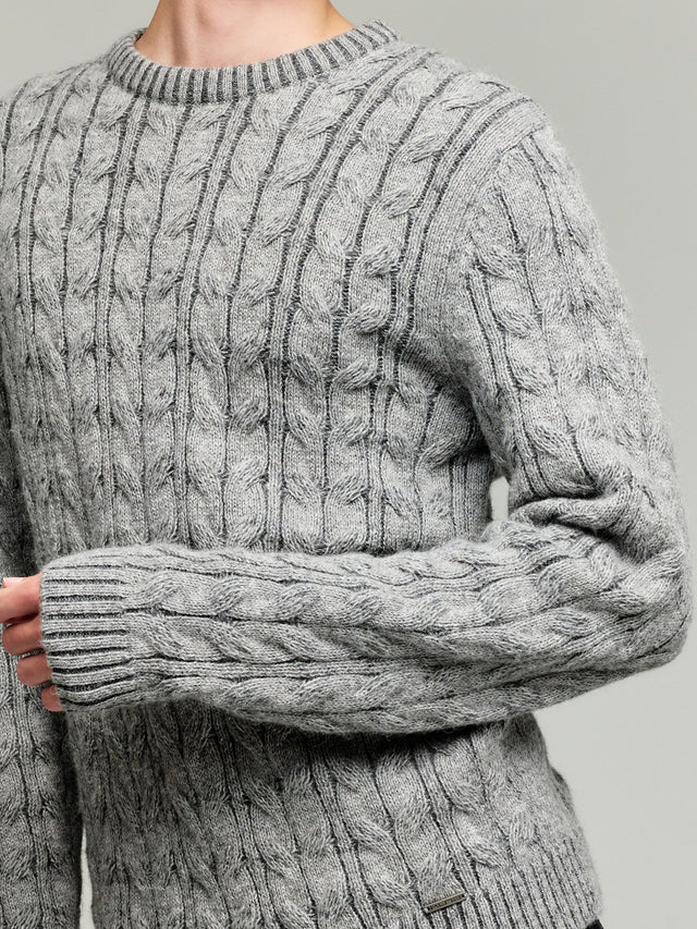 Men's Yasikov Alpaca Sweater Grey