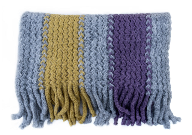 Extra-Thick Striped Alpaca Chalina Maca
