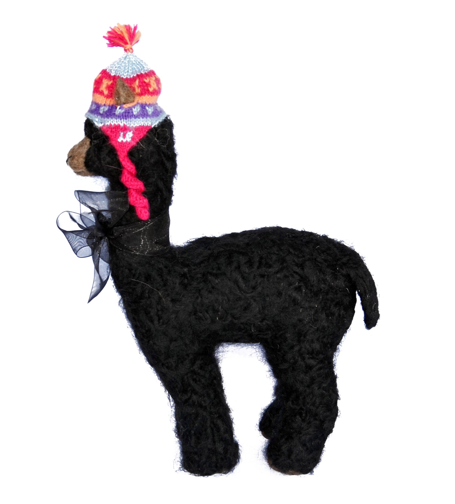 12" Alpaca Felted Sculpture with Chullo