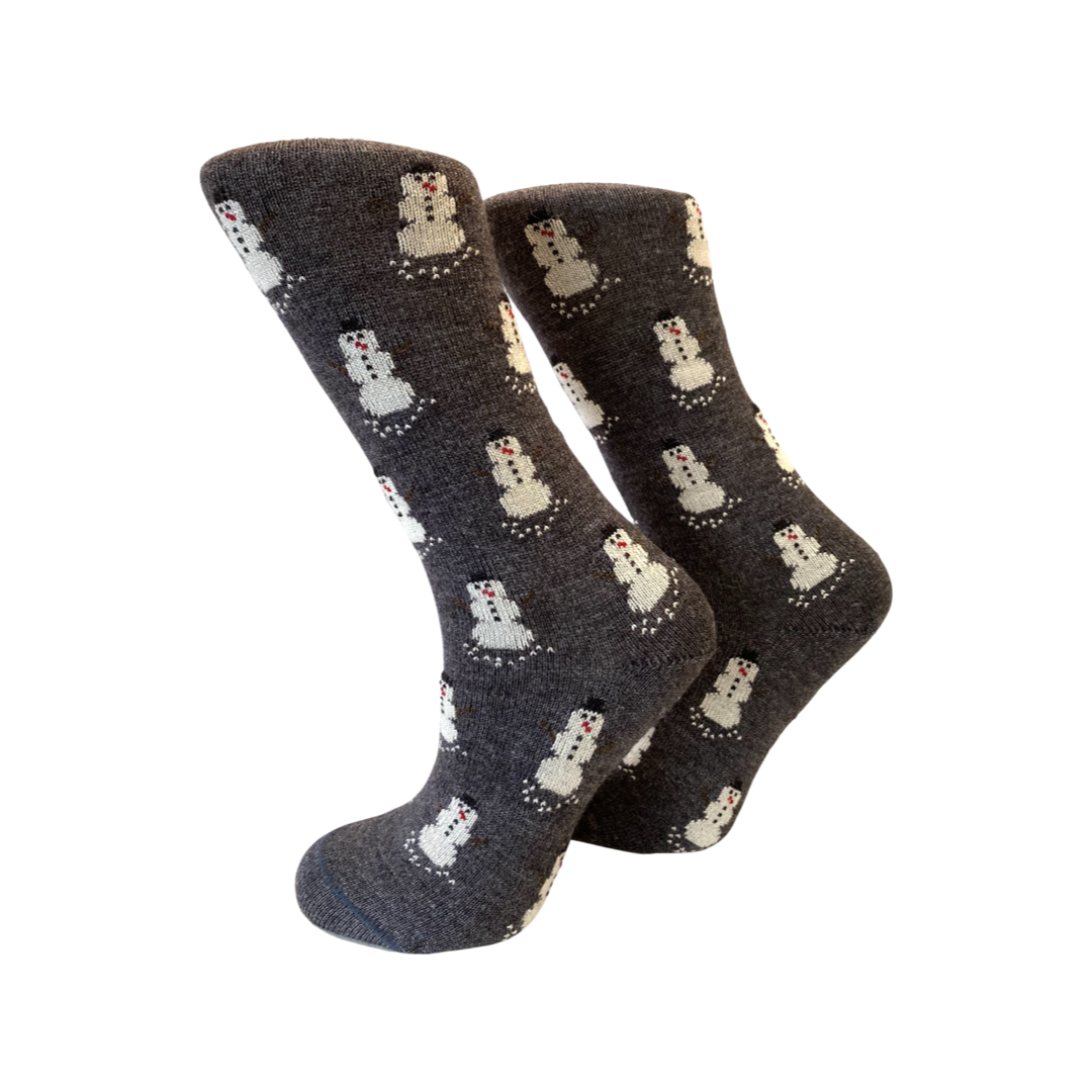 Snowman Alpaca Socks