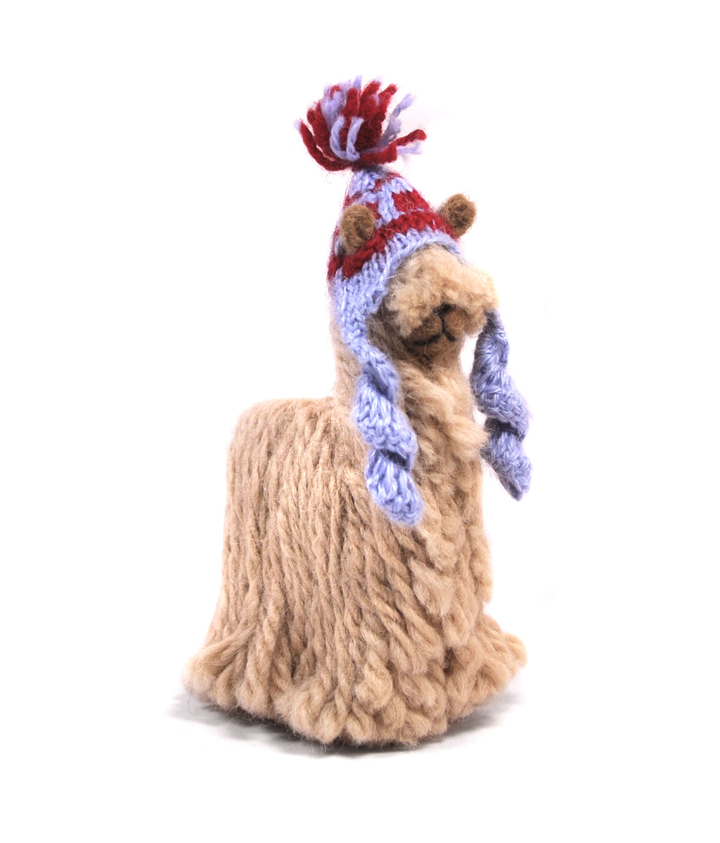 5.5" Felted Suri Standing Alpacas