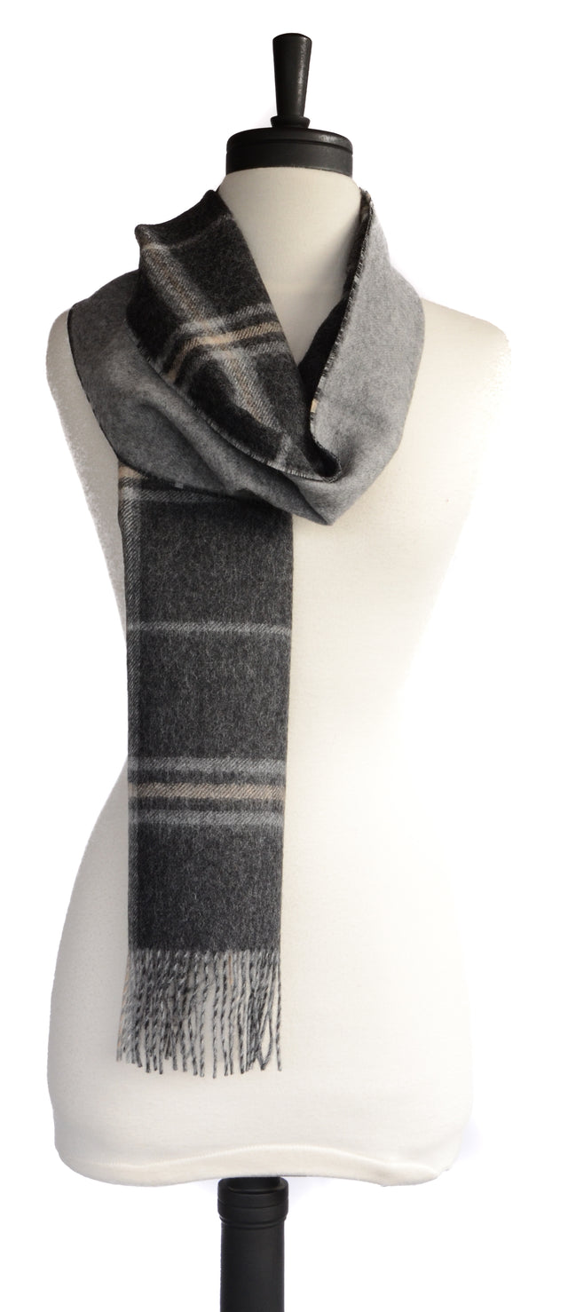 Double Faced Plaid Scarf