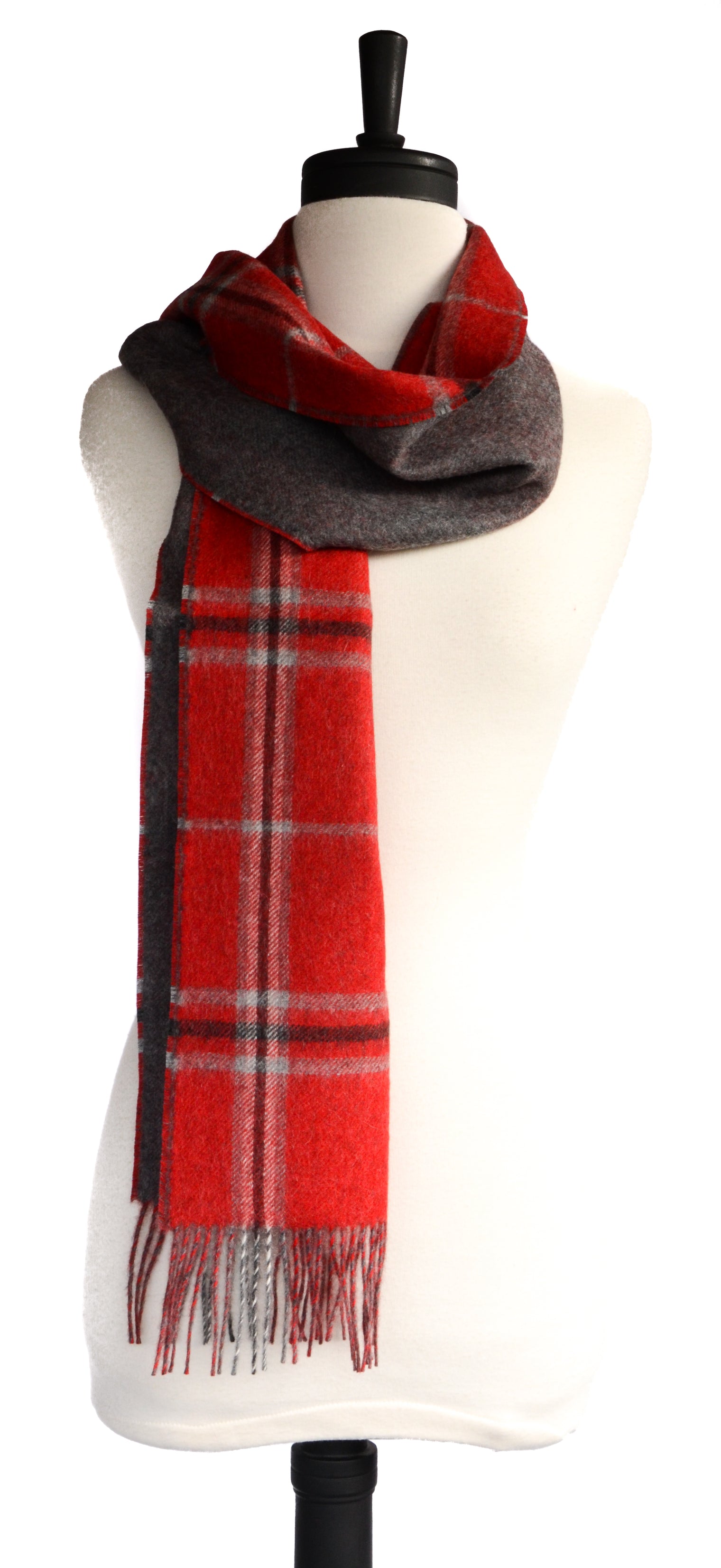 Double Faced Plaid Scarf